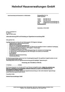 Muster Jahresabrechnung